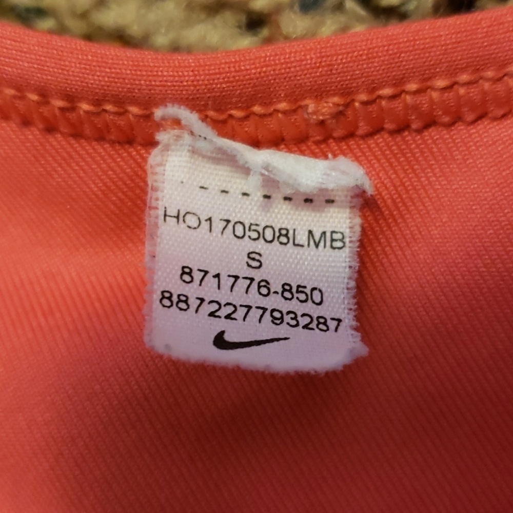 Nike Dri-Fit Small Orange Non-Padded Sports Bra - Picture 5 of 6